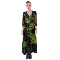 Berry,note, Green, Raspberries Button Up Maxi Dress by nateshop