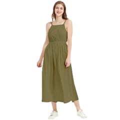 Brown, Color, Background, Monochrome, Minimalism Boho Sleeveless Summer Dress by nateshop