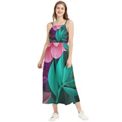Eaves, Mate, Pink, Purple, Stock Wall Boho Sleeveless Summer Dress by nateshop