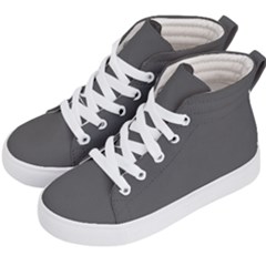 Gray, Color, Background, Monochrome, Minimalism Kids  Hi-top Skate Sneakers by nateshop