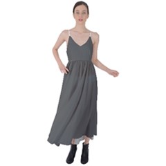 Gray, Color, Background, Monochrome, Minimalism Tie Back Maxi Dress by nateshop