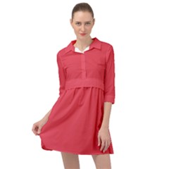 Pink, Color, Background, Monochromic, Minimalism Mini Skater Shirt Dress by nateshop