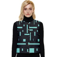 Rectangles, Cubes, Forma Women s Button Up Puffer Vest by nateshop