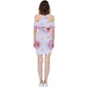 Springpurple Flower On A Purple Background Shoulder Frill Bodycon Summer Dress View4