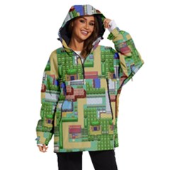 Pixel Map Game Women s Ski And Snowboard Waterproof Breathable Jacket by Cemarart