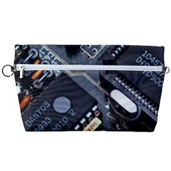 Motherboard Board Circuit Electronic Technology Handbag Organizer by Cemarart
