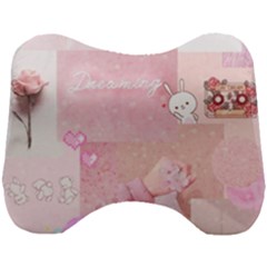 Pink Aesthetic, Clouds, Cute, Glitter, Hello Kitty, Pastel, Soft Head Support Cushion by nateshop