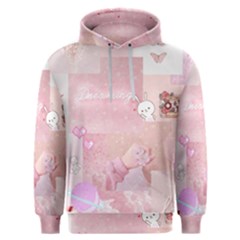 Pink Aesthetic, Clouds, Cute, Glitter, Hello Kitty, Pastel, Soft Men s Overhead Hoodie by nateshop