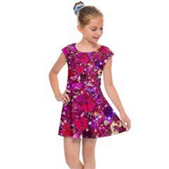 Pink Glitter, Cute, Girly, Glitter, Pink, Purple, Sparkle Kids  Cap Sleeve Dress by nateshop