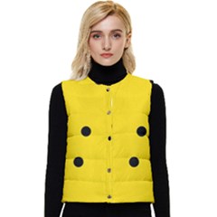 Punch Hole, Black Hole Women s Button Up Puffer Vest by nateshop
