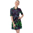 Tree Leaves Belted Shirt Dress View1