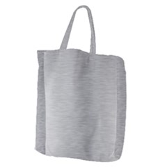 Aluminum Textures, Horizontal Metal Texture, Gray Metal Plate Giant Grocery Tote by nateshop