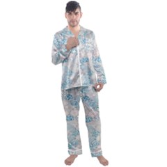 Vintage Retro Texture, Light Retro Background Men s Long Sleeve Satin Pajamas Set by nateshop