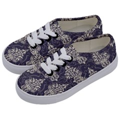 Vintage Texture, Floral Retro Background, Patterns, Kids  Classic Low Top Sneakers by nateshop