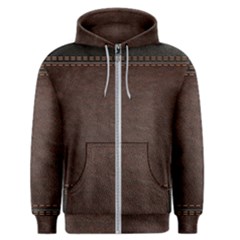 Black Leather Texture Leather Textures, Brown Leather Line Men s Zipper Hoodie by nateshop