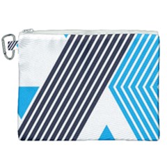 Blue Lines Background, Retro Backgrounds, Blue Canvas Cosmetic Bag (xxl) by nateshop