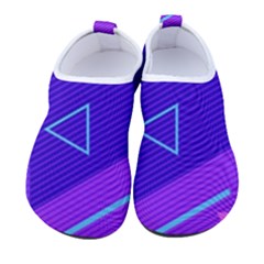 Purple Geometric Abstraction, Purple Neon Background Men s Sock-style Water Shoes by nateshop