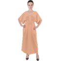 Peach Fuzz 2024 V-Neck Boho Style Maxi Dress View1