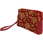 Vintage Dragon Chinese Red Amber Wristlet Pouch Bag (Small)