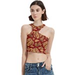 Vintage Dragon Chinese Red Amber Cut Out Top