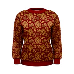 Vintage Dragon Chinese Red Amber Women s Sweatshirt by DimSum