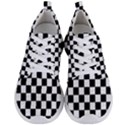 Black White Checker Pattern Checkerboard Men s Lightweight Sports Shoes View1