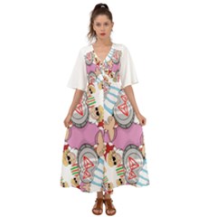 Imfd Trx Kimono Sleeve Boho Dress