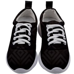 Black Pattern, Black, Pattern Kids Athletic Shoes by nateshop