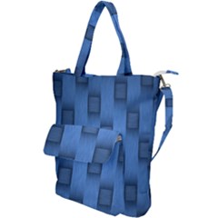 Blue Pattern Texture Shoulder Tote Bag by nateshop