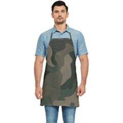 Camo, Abstract, Beige, Black, Brown Military, Mixed, Olive Kitchen Apron by nateshop