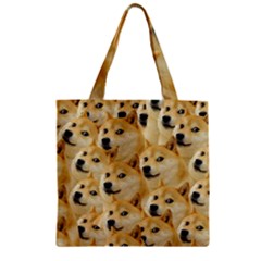 Doge, Memes, Pattern Zipper Grocery Tote Bag by nateshop