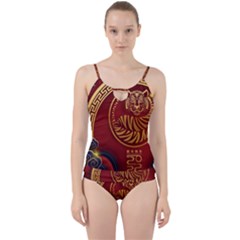 Holiday, Chinese New Year, Year Of The Tiger Cut Out Top Tankini Set by nateshop