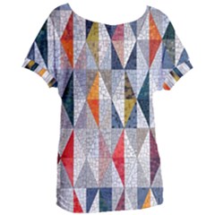 Mosaic, Colorful, Rhombuses, Pattern, Geometry Women s Oversized T-shirt by nateshop