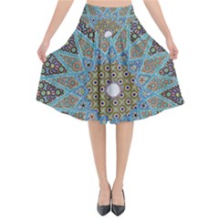 Tile, Geometry, Pattern, Points, Abstraction Flared Midi Skirt by nateshop