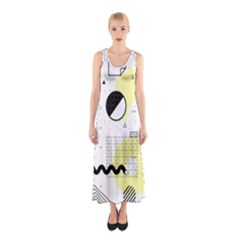 Graphic Design Geometric Background Sleeveless Maxi Dress by Grandong