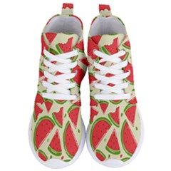 Cute Watermelon Seamless Pattern Women s Lightweight High Top Sneakers by Grandong