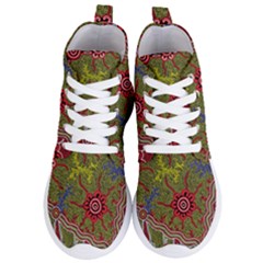 Authentic Aboriginal Art - Connections Women s Lightweight High Top Sneakers by hogartharts