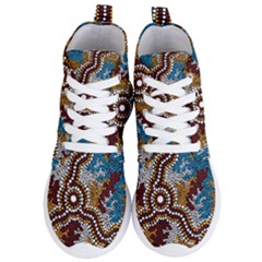 Authentic Aboriginal Art - Wetland Dreaming Women s Lightweight High Top Sneakers by hogartharts