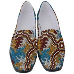 Authentic Aboriginal Art - Wetland Dreaming Women s Classic Loafer Heels by hogartharts