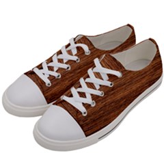 Brown Wooden Texture Men s Low Top Canvas Sneakers by nateshop