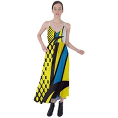 Colorful Abstract Background Art Tie Back Maxi Dress by nateshop