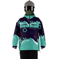 Colorful Background, Material Design, Geometric Shapes Men s Ski And Snowboard Jacket by nateshop