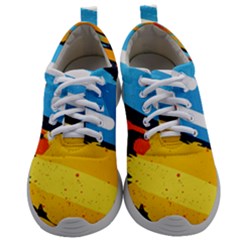 Colorful Paint Strokes Mens Athletic Shoes by nateshop