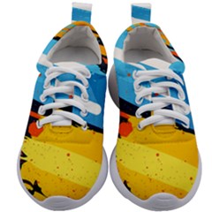Colorful Paint Strokes Kids Athletic Shoes by nateshop