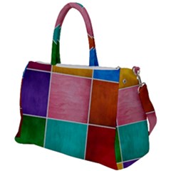 Colorful Squares, Abstract, Art, Background Duffel Travel Bag by nateshop