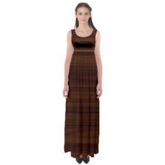 Dark Brown Wood Texture, Cherry Wood Texture, Wooden Empire Waist Maxi Dress by nateshop