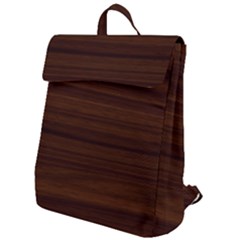 Dark Brown Wood Texture, Cherry Wood Texture, Wooden Flap Top Backpack by nateshop
