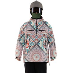 Flowers Pattern, Abstract, Art, Colorful Men s Ski And Snowboard Jacket by nateshop