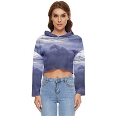 Majestic Clouds Landscape Women s Lightweight Cropped Hoodie by dflcprintsclothing