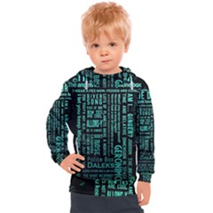 Tardis Doctor Who Technology Number Communication Kids  Hooded Pullover by Cemarart